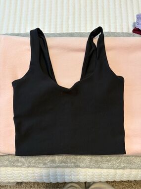 Black Scoop Neck Sport Bra